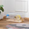 Hamster Cage, 2 Tier Gerbil Cage with Running Wheel, Water Bottle, Dish