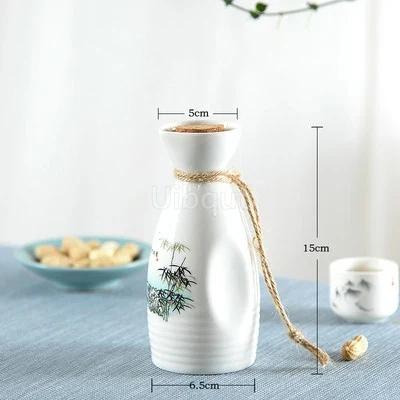Restaurant decoration Decorative sashimi Salmon garnish bottle Dry ice small pot ice cup Wine bottle Japanese creative ceramics