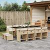 Vidaxl 13-Cz. Garden Furniture Set With Cushions, Beige, Poly Rattan