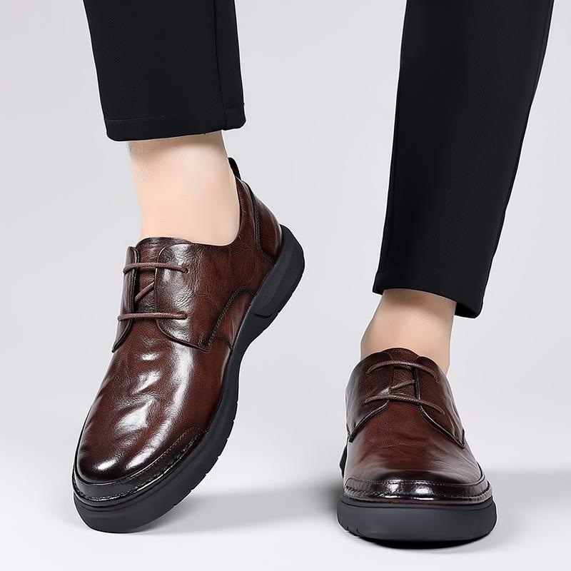 Fashion Leather Shoes For Man Genuine Leather Casual Shoes Fashion Business Oxford Shoes High Quality Designer Work Shoes