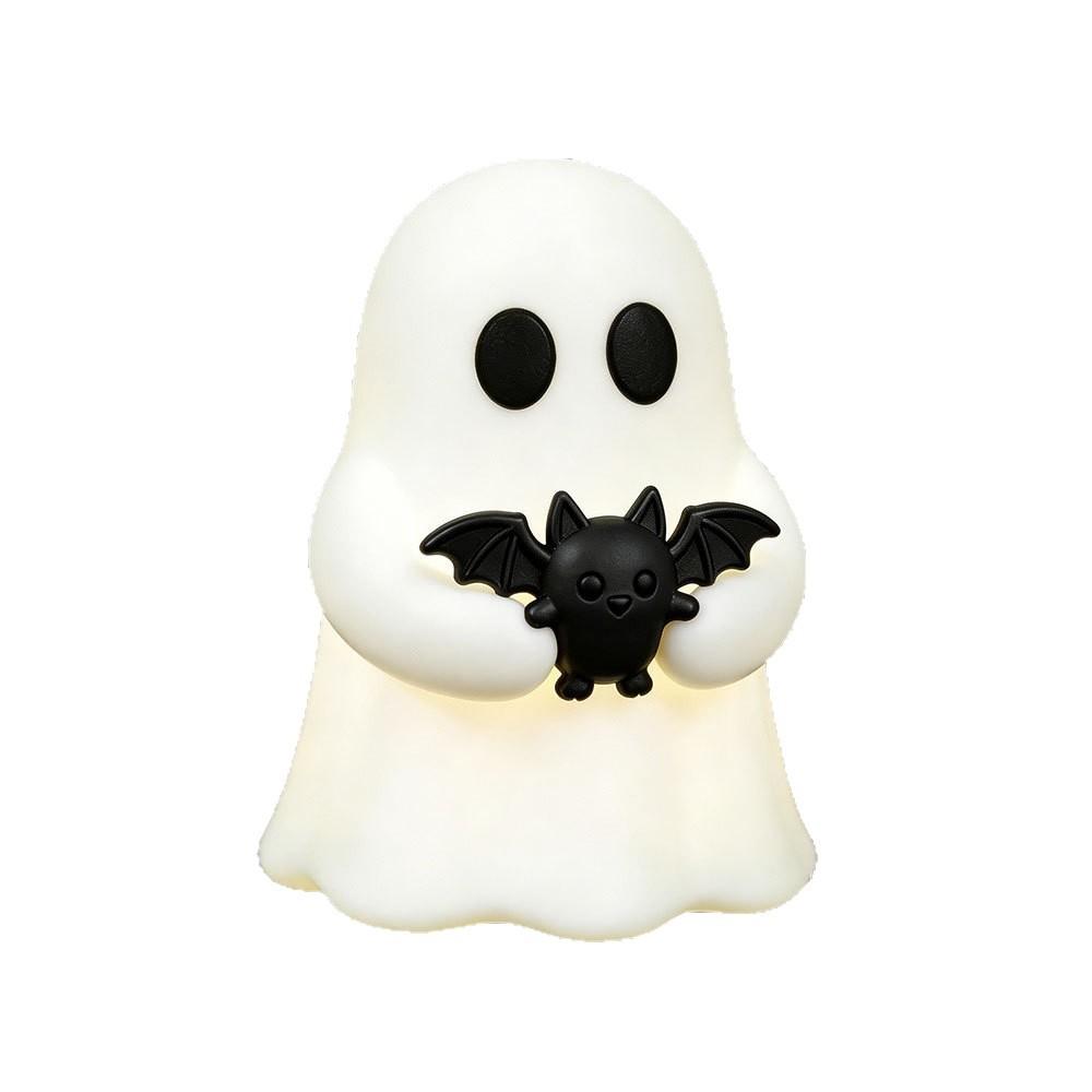 Halloween Mini Glow Ghost Figurine Creative Table Decor Luminous Ghost Ornament for Micro Landscape Decoration Set