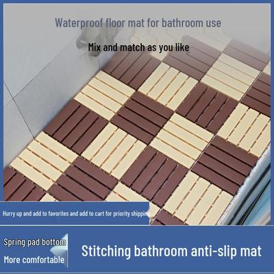 Waterproof Non-Slip Interlocking Floor Mat for Pools, Bathrooms, Kitchens, and Showers