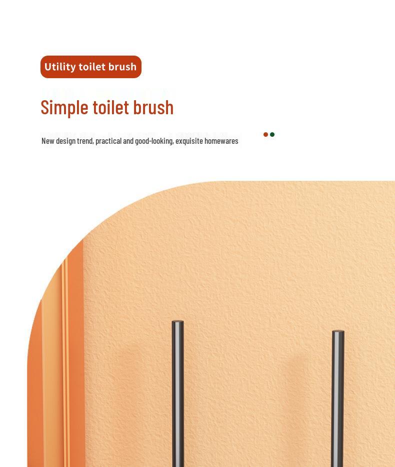 Universal Long-Handle Toilet Brush with Replaceable Head - No Dead Angles for Bathroom Cleaning.