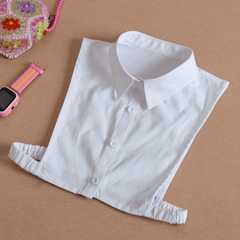 Denim Fake Collar Shirt Children White Collares Mujer Cotton Detachable Collar Choker Kids Boys Girls Removable Half Shirt