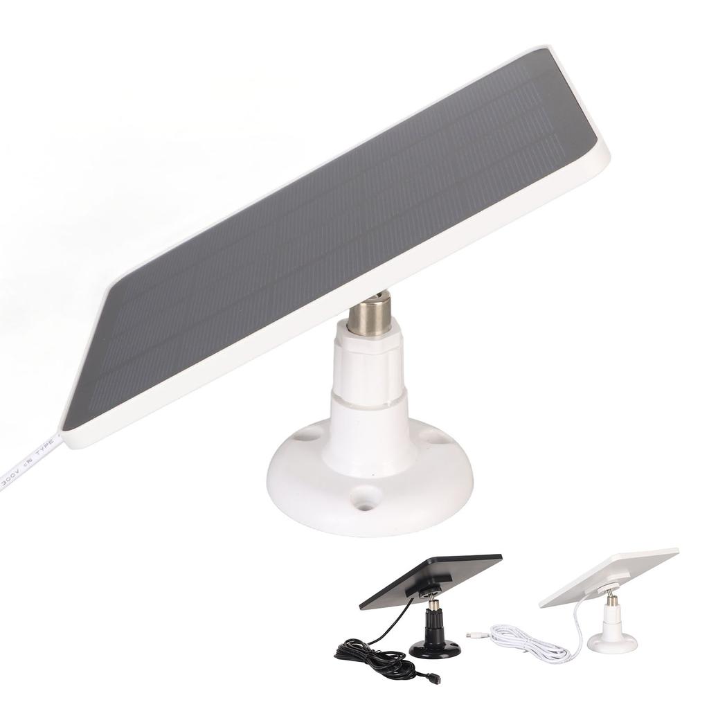 Kamera-Solarpanel, IP65, wasserdicht, Kamera-Ladegerät, 5 V, 4 W, hohe Effizienz für USB C