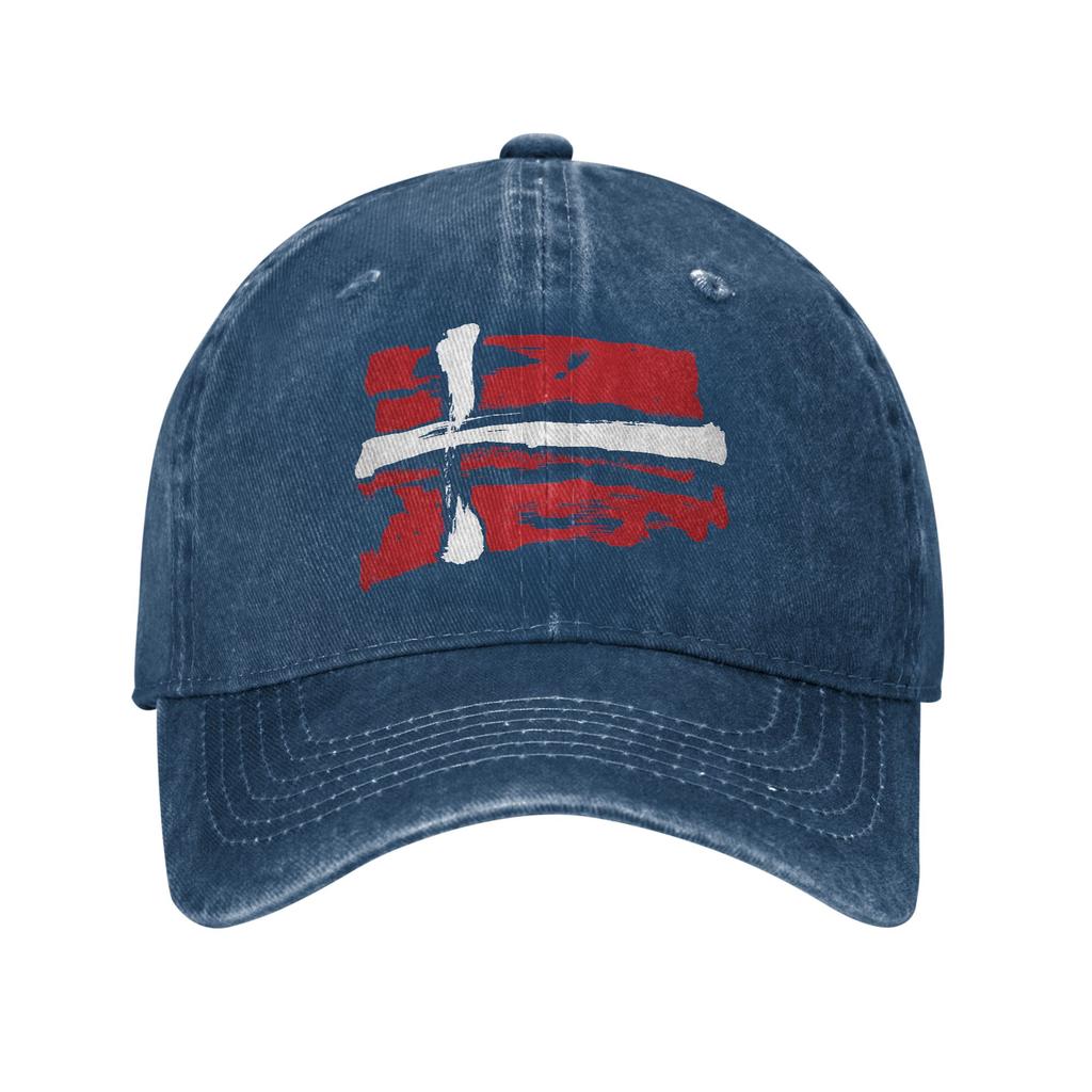 Gorra De Béisbol Con Diseño De La Bandera De Dinamarca Estilo Pincel Protección Solar Logotipo Personalizado Gorra Trucker L