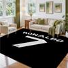 Cristiano Ronaldo Design Crystal Velvet Rug Soft Decorative Mat for Bedroom Entrance
