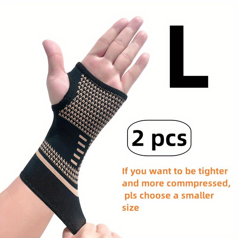 

2 шт. Защита ладони с ионами меди, нейлоновая вязка с содержанием меди, компрессионная для упражнений, защита от растяжений, защита ладони с ионами меди, вентиляция запястья, компрессия L