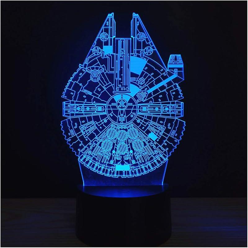 3D Illusion Platform Night Lights Touch Switch 7 Color Change USB Power LED Desk Lamp for Home Decorations or Holiday Gifts