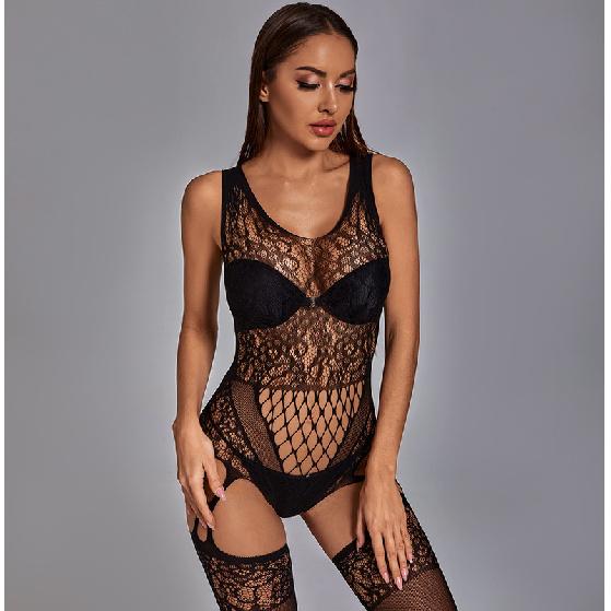 Sexy lingerie women new style hot sex costumes teddy Elastic mesh body stockings underwear nightgown prono intimate hoseGood product