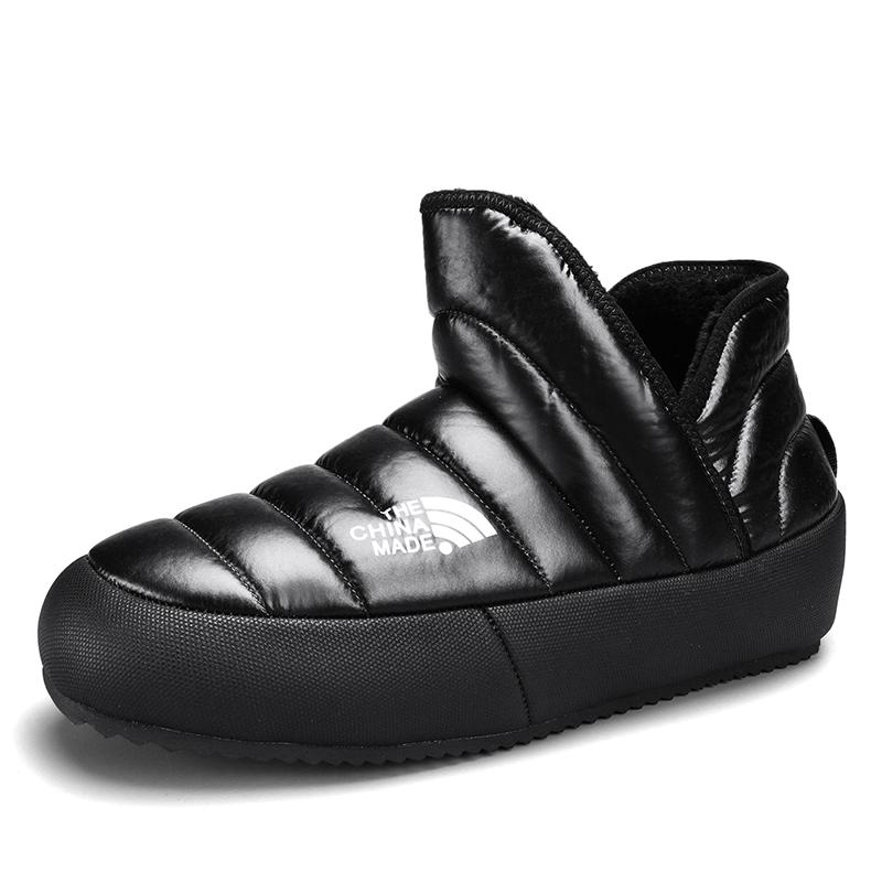 Módní zimní pánské nepromokavé kotníkové boty Sněhové outdoorové teplé bavlněné Udržují teplo Pískuvzdorné boty Plyšové ležérní Plus Tenisky Pánské pracovní boty