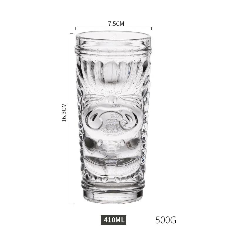 Lead-free Glass Cup Hawaii Tiki Mugs Creative Cocktail Glasses Beer Glass Martini Glasses Beverage Mugs Funny Cup Coffee Cup