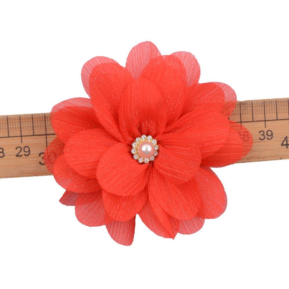 5PCS DIY Craft Chiffon Flower Chiffon Craft Supplies Cute DIY Decoration Accessories  Bag Decoration