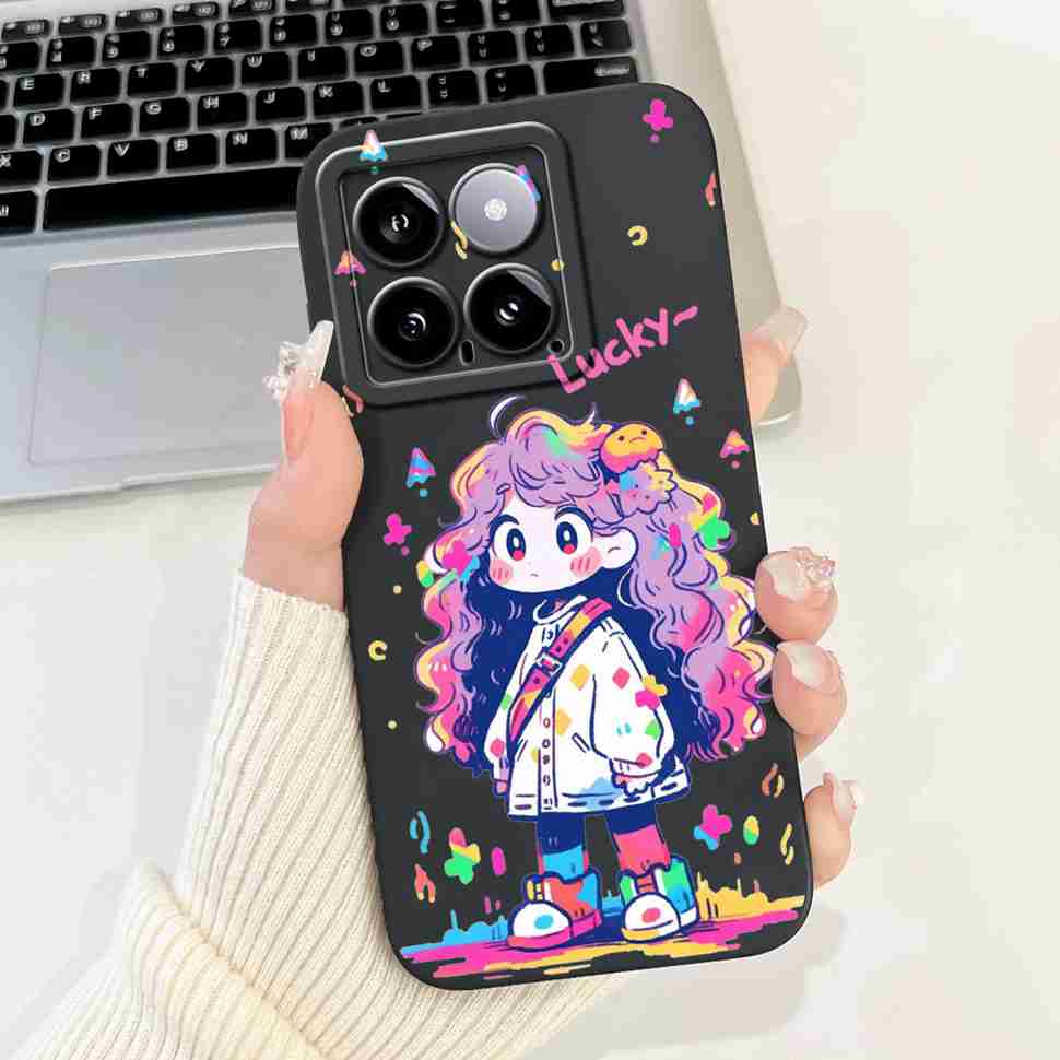 Cover For Xiaomi 14 Case Silicone Shockproof Soft Camera Protective Pattern Matte For Xiaomi 14 Mi14 Xiaomi14 5G 2023 Cases
