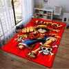 Cartoon One Piece Luffy printed non-slip rug, perfect for living room and bedroom sofas