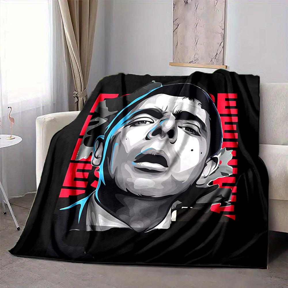 1pc Mr. Bean Flannel Throw Blanket HD Printed Lightweight Soft Warm All Season Blanket for Sofa, Bed, Travel, Camping Machine Washable