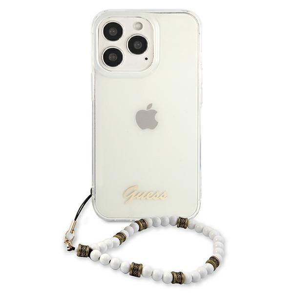 Guess Guhcp13Lkpswh Iphone 13 Pro / 13 6,1 Transparent Hardcase White Pearl
