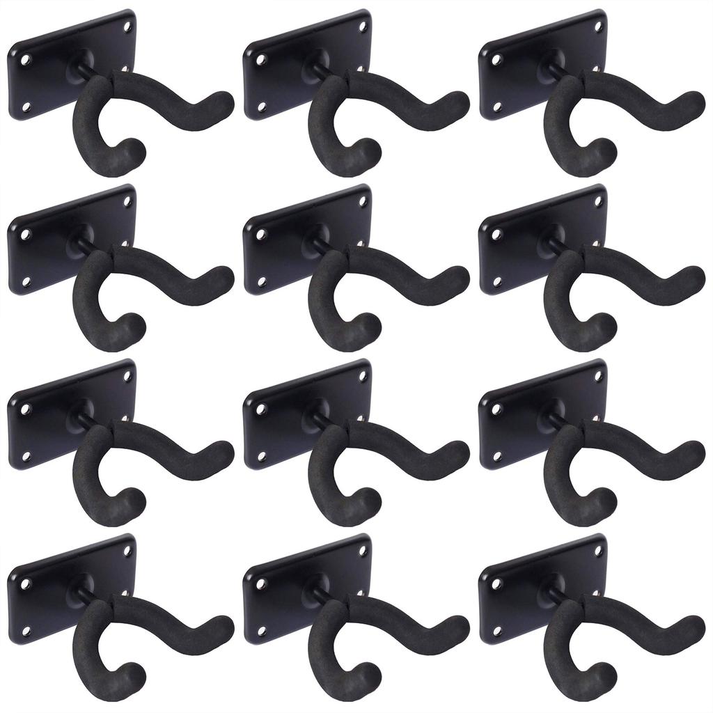 Set of 12 Guitar Hanger Hooks, High-Strength, Wall Mount, with Mounting Screws, Guitar Stand/Hanger/Holder