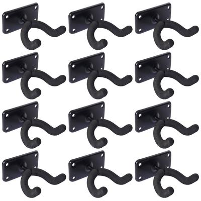 Set of 12 Guitar Hanger Wall Mount with Mounting Guitar Stand Hanger Holder Hooks, Heavy-Duty Screws,