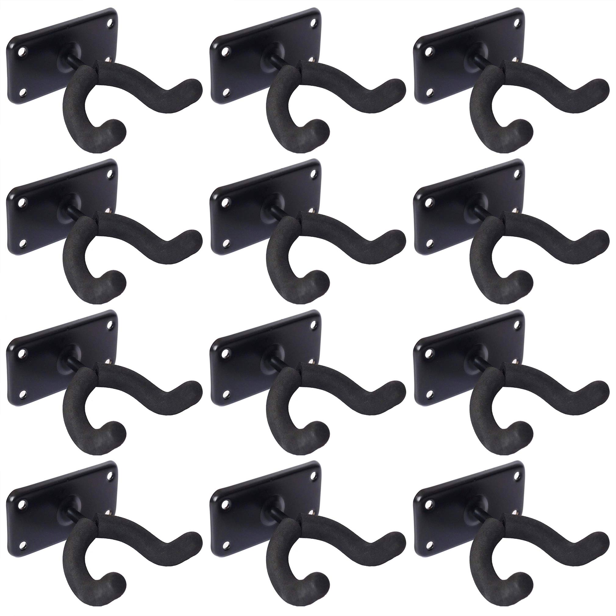 

Set of 12 Guitar Hanger Hooks, High-Strength, Wall Mount, with Mounting Screws, Guitar Stand/Hanger/Holder
