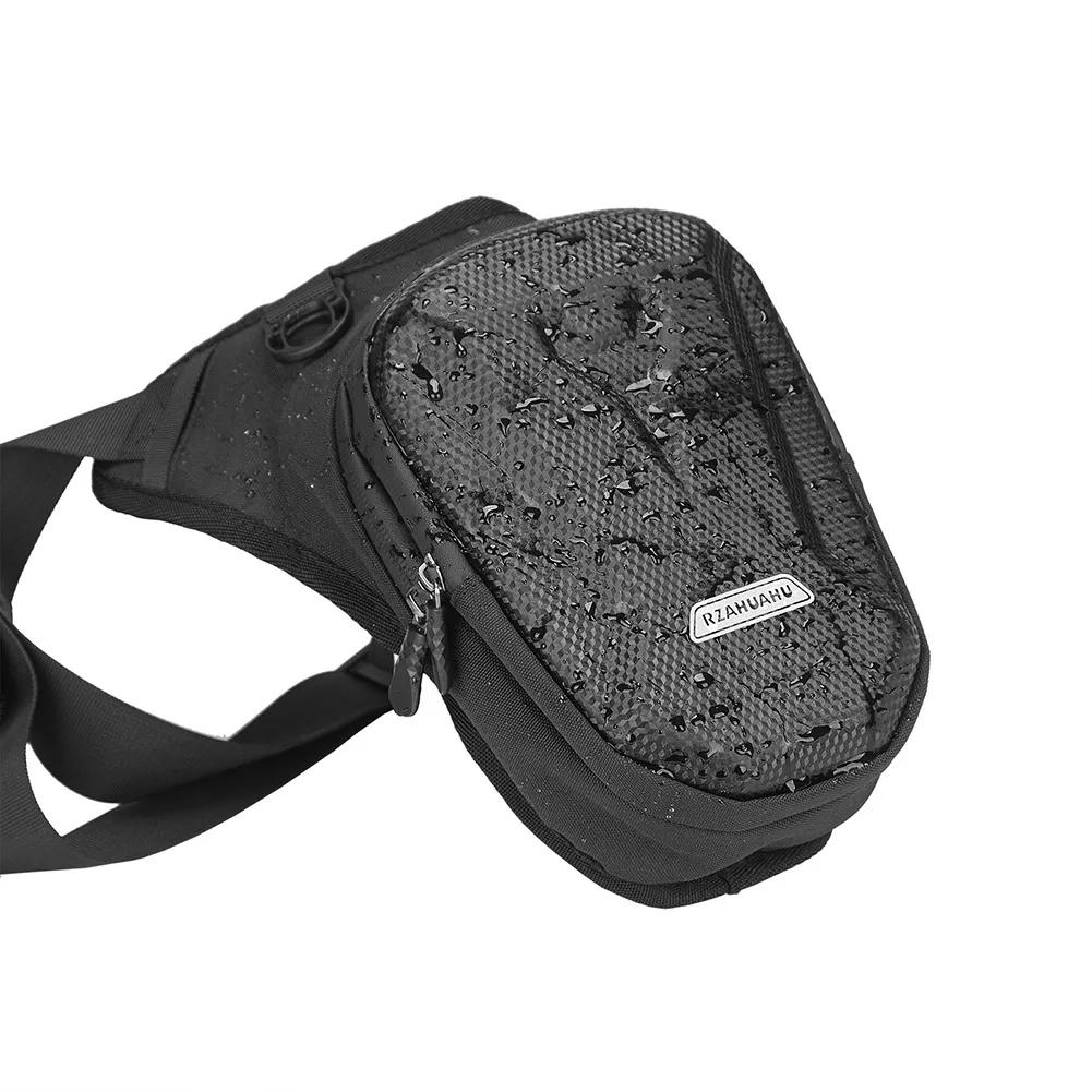 Hard Shell Waterproof Motorcycle Drop Leg Bag, Tactical Motorbike Waist Side Pack, Multifunctional Riding Phone Purse