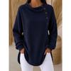 TIFICY Camicette e camicie con scollo a maniche lunghe con stampa tinta unita primavera autunno moda casual da donna
