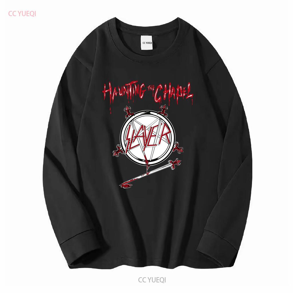 Slayer Haunting The Chapel T Shirt Mens Medium M Heavy Metal vintage Washed Stretched homme streetwear designer clothes Unisex