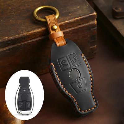 2/3 Tasten Leder Autoschlüssel Hülle für Mercedes Benz W204 W463 W176 W251 W205 A200 A260 ACRG Klasse GLA CLA GLK GLC CLS