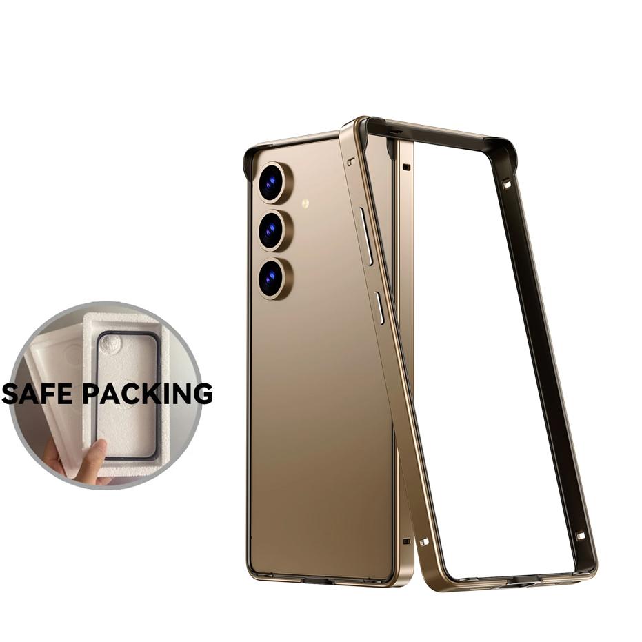 Stylový a lehký kryt s hliníkovým kovovým rámem pro Samsung S26 Ultra S25 S24 Plus, kryt pro odvod tepla