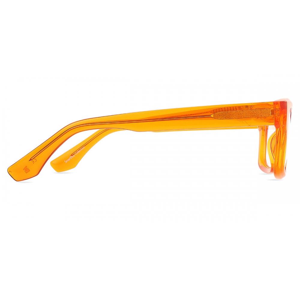 Full Rim Square Transparent Orange Smartbuy Collection Citrus 94750 C4 Fashion Unisex Eyeglasses
