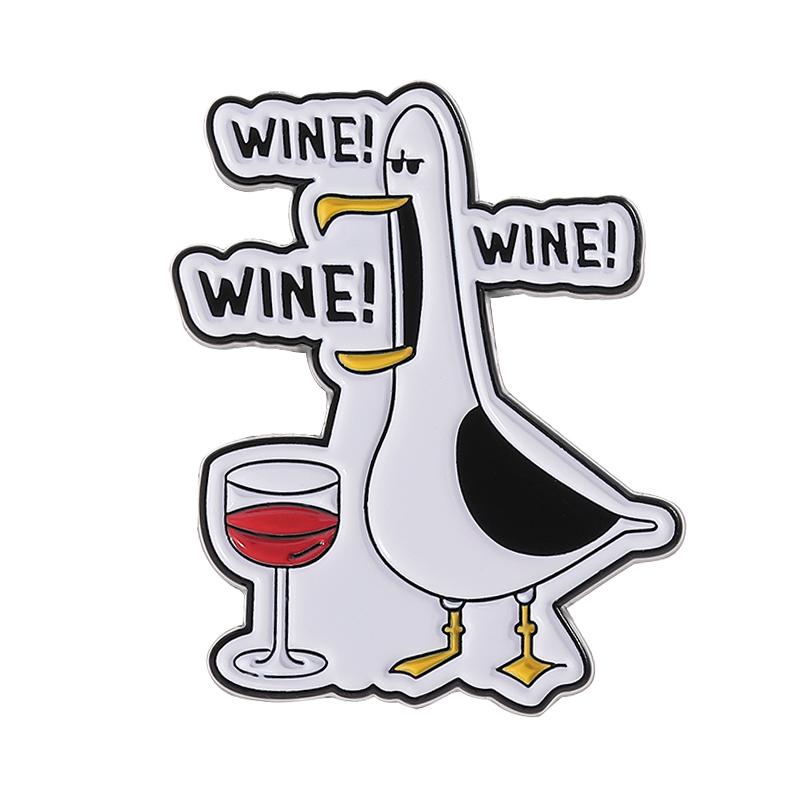 5-7PCS/SET Enamel Pins Custom Silly Goose Club Brooches Lapel Badges Clothes Animal Jewelry Gift for Friends