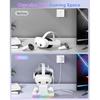 Charging Dock for Meta Quest 3 & Quest 3S, Fast Charging Station for Oculus Quest 3S/Quest 3 Accessories with RGB Light, Stand for VR Heatset with 2