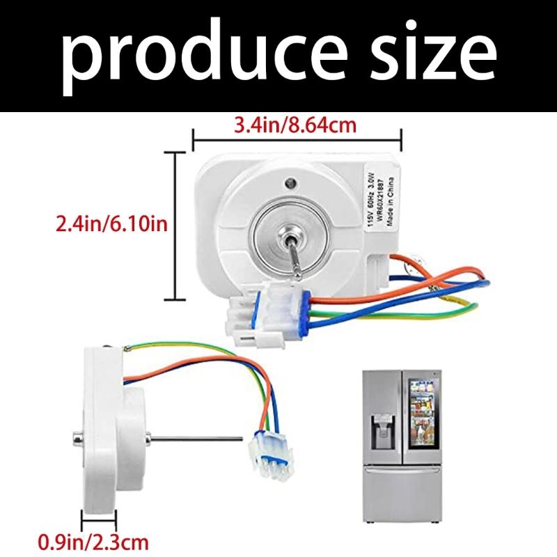 115V 60Hz WR60X21887 Refrigerator Fan Motor Assembly For WR60X10137 WR60X10054 WR60X10189 WR60X10240 Replacement
