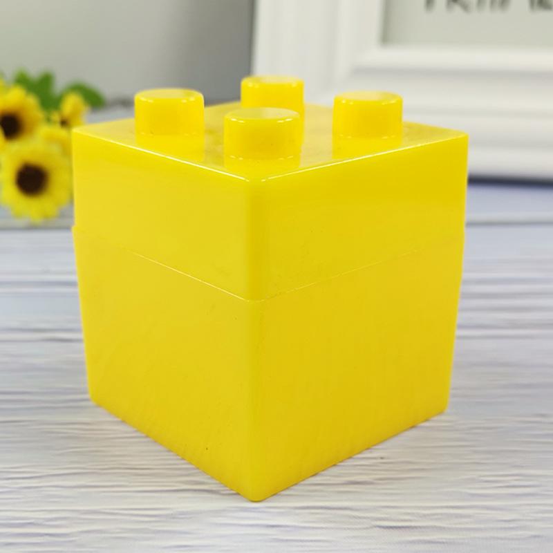 12/24pcs Personalized Cute Transparent Building Blocks Plastic Storage Box Wedding Candy Box Party Birthday Candy Box
