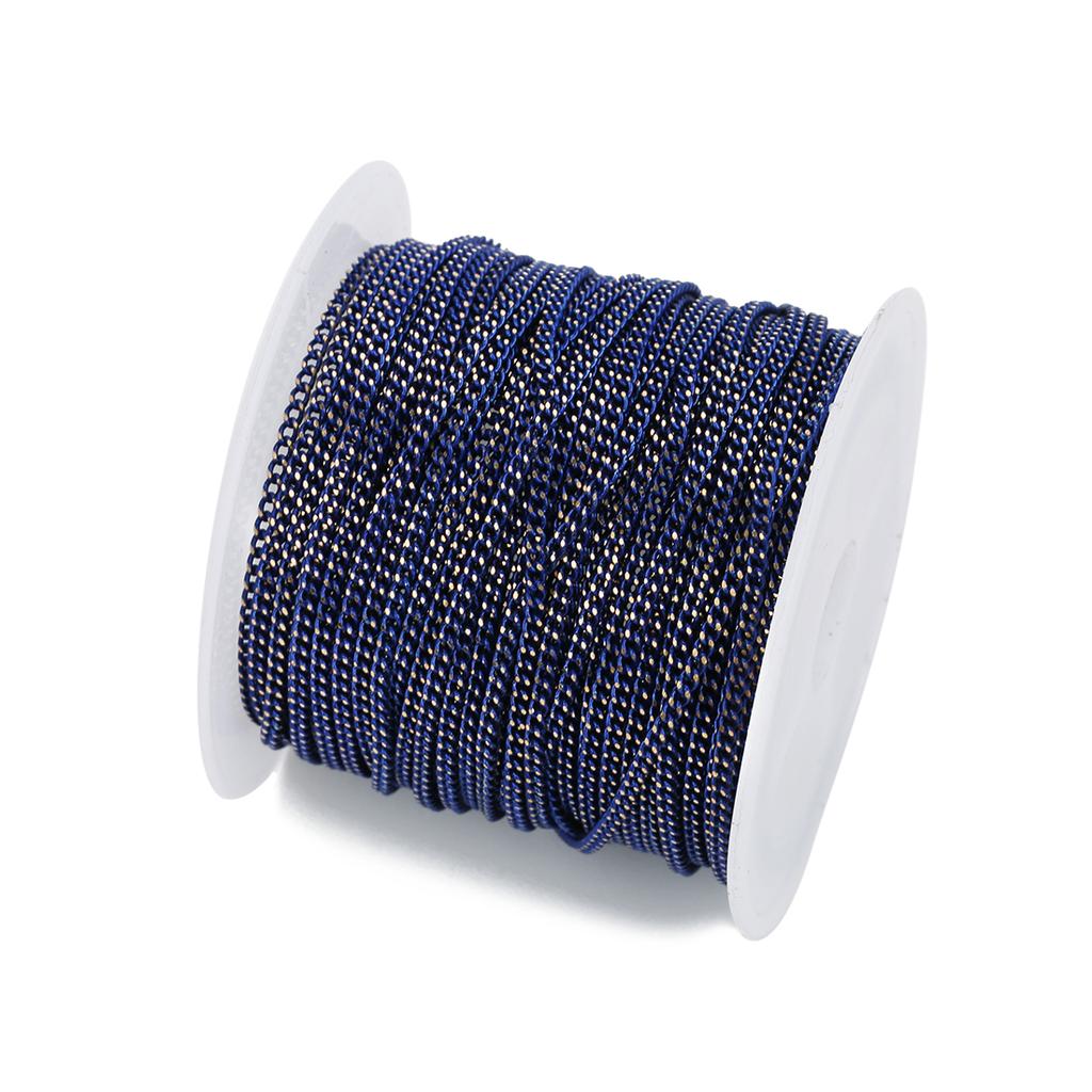 10 yards/Roll Flat Grinding Skin Chains Diy Jewelry Making Connectors Bracelets Necklace Width 1.5 Mm Copper Bulk Chain Finding
