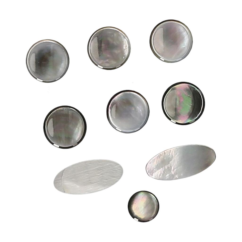 9pcs Saxophone Buttons Shell Material Set of 9pcs Sax Key Buttons for Alto Saxophone