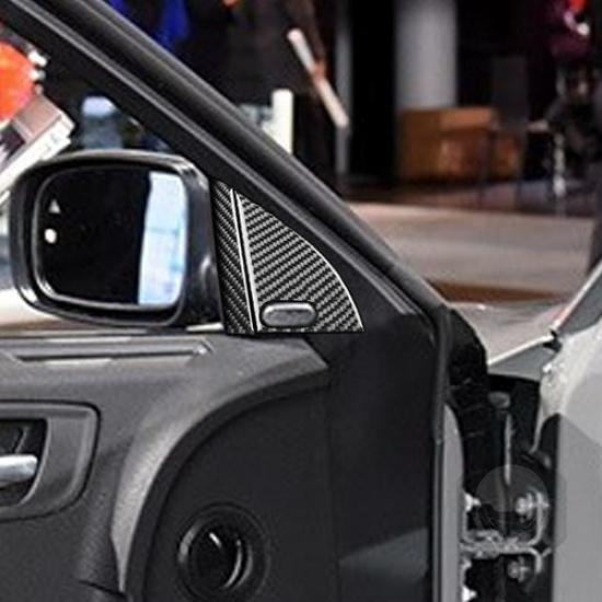 4Pcs Carbon Fiber Interior Door Tweeter Cover Trim For Dodge Charger 2015-