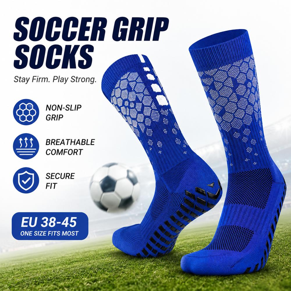 Breathable Soccer Grip Socks Anti Slip Sports Training Socks Football Grip Socks Sports Training
