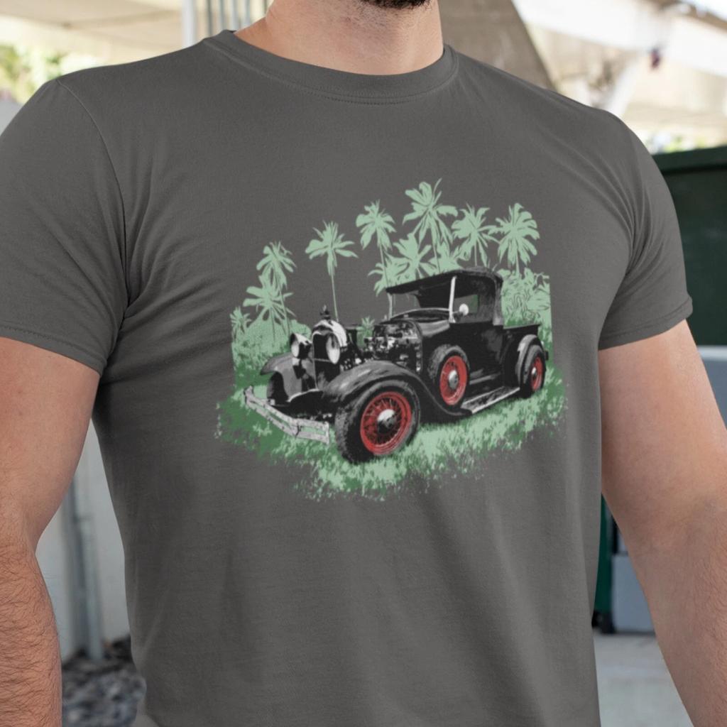 Classic Car Shirt Featuring Black 30 Ford Truck, 1930 Hot Rod Unisex T-shirt