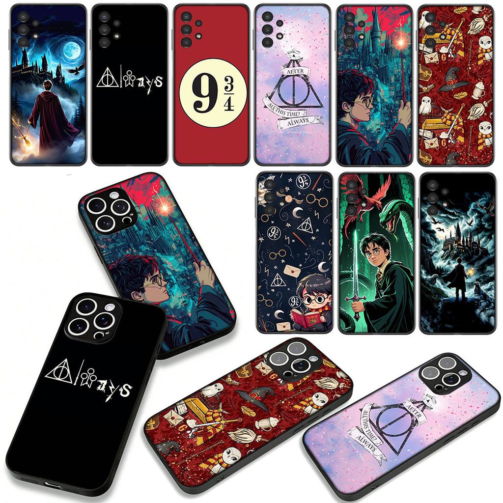 Art Owl Harries Wand Potters Cover Phone Case for Samsung Galaxy S25 S23 S22 S24 FE Ultra Plus A56 A05 A06 A15 A16 A57 S7 Edge