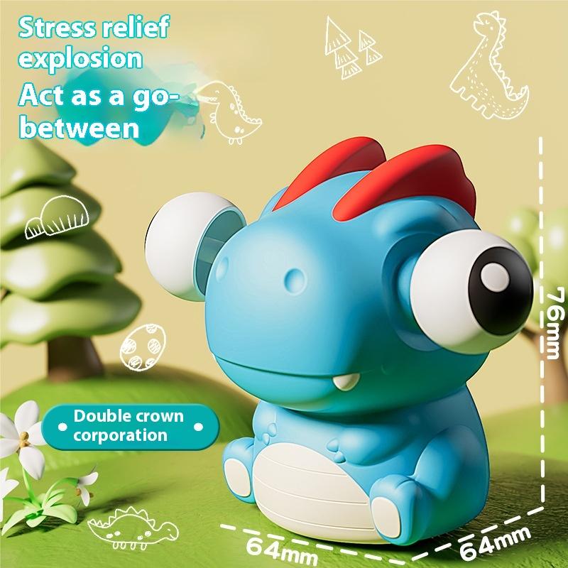 Kreatives Quetschspielzeug Dinosaurier mit hervorstehenden Augen - Stressabbau Fidget Toy für Erwachsene Kinder, Anti-Angst Sensorische Geschenke Lustiger Scherz