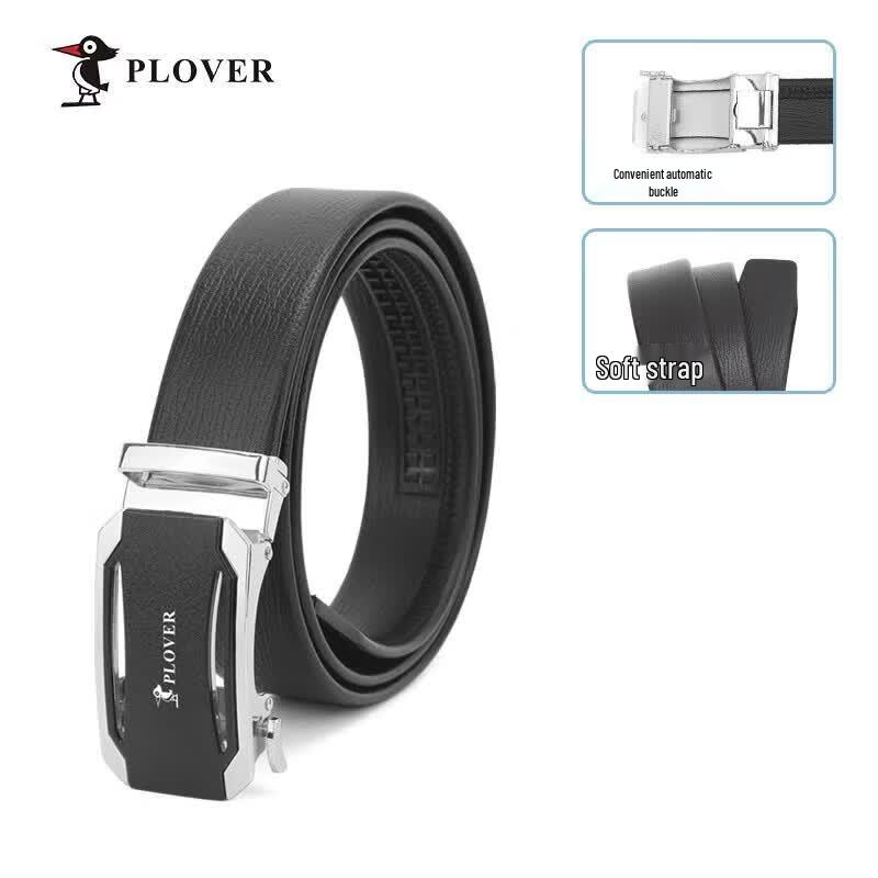 PLOVER Men s Genuine Leather Automatic Buckle Business Belt