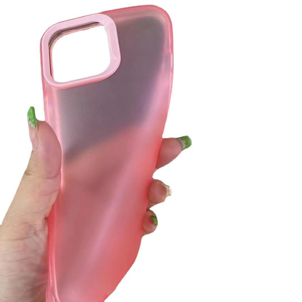 Applicable To IPhone15ProMax Matte Phone Case 16pro Solid Color Anti-fall Painting Material Apple 14