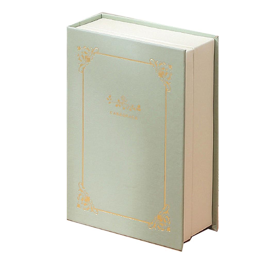 Jewelry Box Magnetic Closure Double Sided Large Capacity Decorative PU Leather Necklace Earrings Holder for Home Green