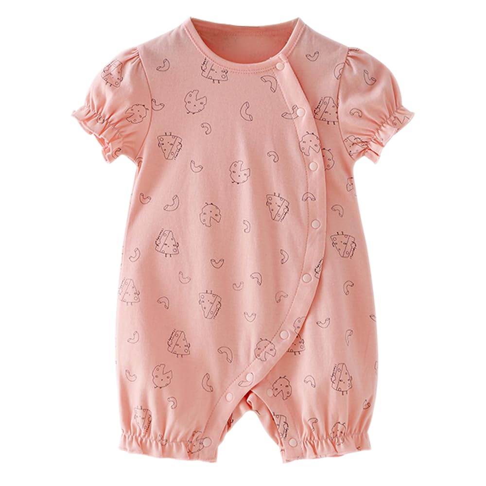 

Детское гнездышко Детская одежда для девочек Комбинезоны с коротким рукавом Летняя одежда Пижамы с застежкой спереди Дышащее белье Одежда для новорожденных Детская одежда