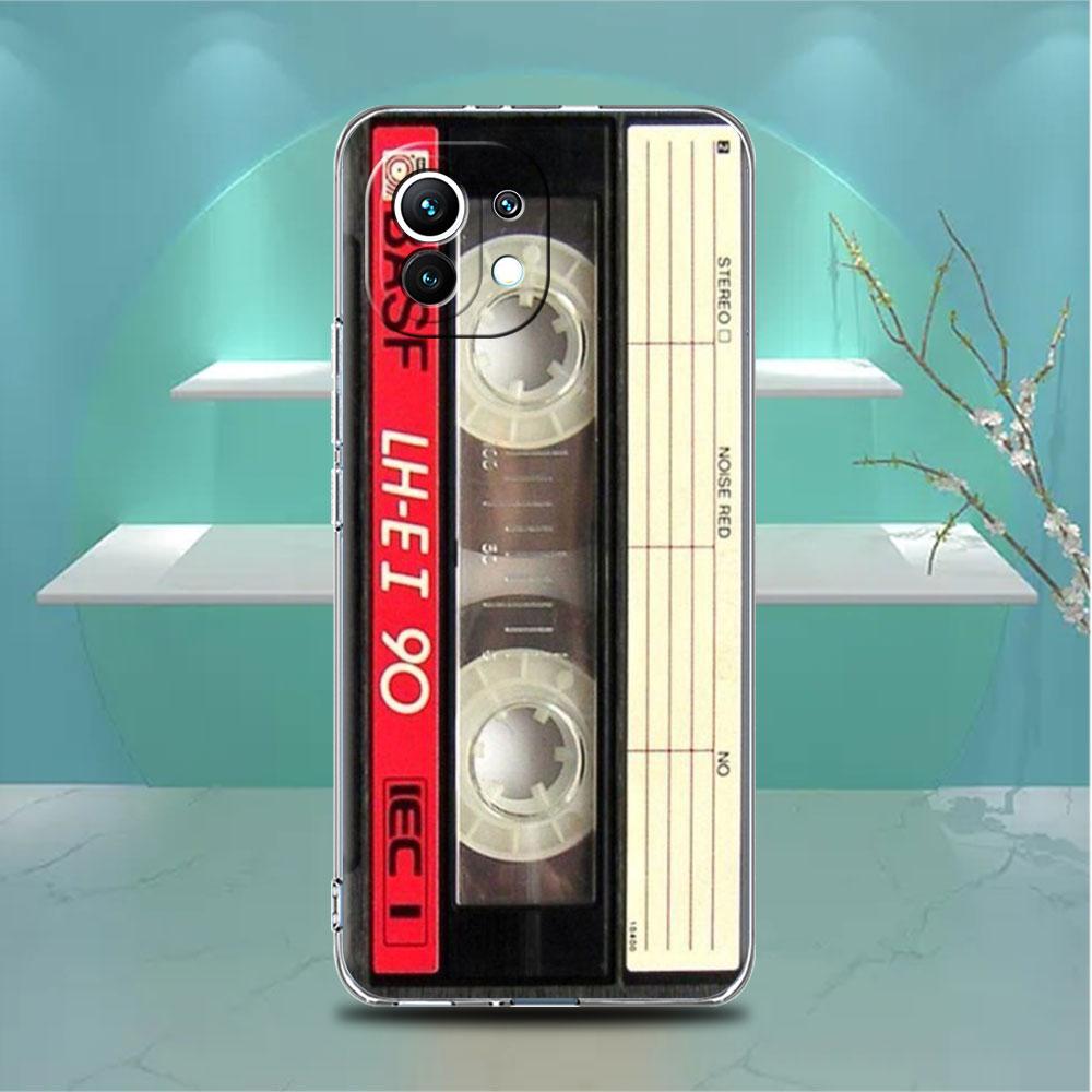 Vintage Camera Cassette Clear Case For Xiaomi Mi Poco X3 NFC M3 Pro F3 F1 11 Lite 12 Note 10 11T 9T Transparent Phone Cover