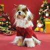 Christmas Themed Dog Clothing Velvets Plush Outfit Winter Wear With Snap Closures For Small Media Breeds