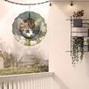 10 Inch Hanging Wind Spinner with Cute Cat Design 360 Degree Rotating Metal Wind Chime for Outdoor Garden Lawn Patio Decor Perfect Gift for