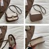 Korean Style PU Leather Shoulder Bag Square Women Underarm Bag Simple Crossbody Bag  Outdoor