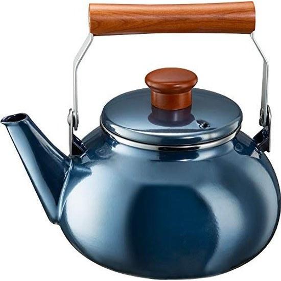 Takagi Metal Kettle Stylish IH Compatible Enamel 2.3L Onyx Blue ONB-2.3KT